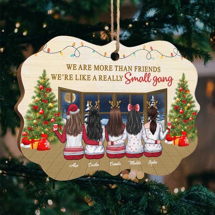 We Are More Than Friends - Bestie Personalized Custom Ornament - Wood Benelux Shaped - New Arrival Christmas Gift For Best Friends, BFF, Sisters