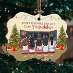 There Is No Greater Gift Than Friendship - Bestie Personalized Custom Ornament - Wood Benelux Shaped - New Arrival Christmas Gift For Best Friends, BFF, Sisters