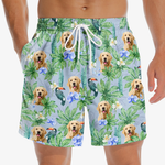Custom Photo Endless Sun Endless Fun Endless Summer - Dog & Cat Personalized Custom Tropical Hawaiian Aloha Men Beach Shorts - Summer Vacation Gift, Birthday Party Gift For Pet Owners, Pet Lovers
