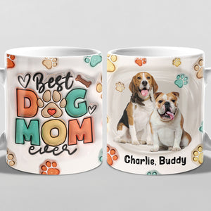 Custom Photo Puppy Love - Dog & Cat Personalized Custom 3D Inflated Effect Printed Mug - Christmas Gift For Pet Owners, Pet Lovers
