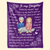 Daughters Are Like Flowers - Family Personalized Custom Blanket - Birthday Gift From Mom