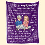 Daughters Are Like Flowers - Family Personalized Custom Blanket - Birthday Gift From Mom