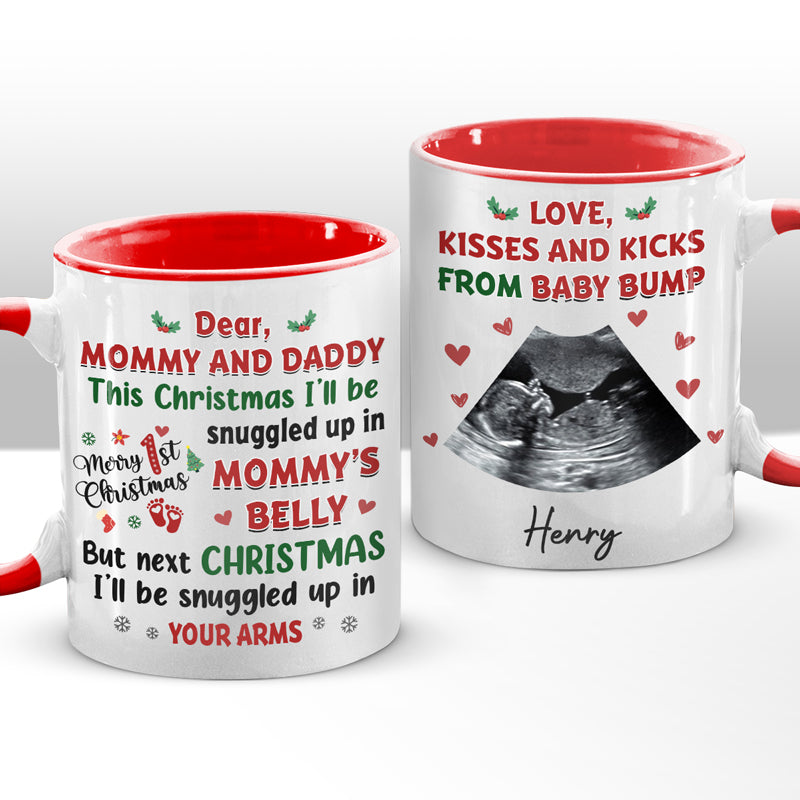 Personalized Mommy First Christmas Mug, New Parents Christmas