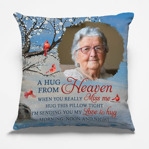 Custom Photo I'm Sending You My Love - Memorial Personalized Custom Pillow - Sympathy Gift For Family Members