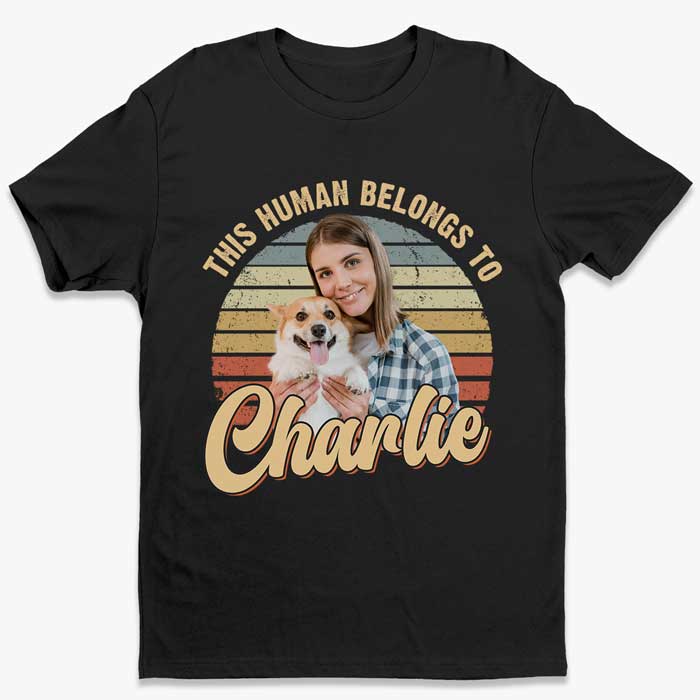 Custom Photo I Belong To This Furry Friend Dog Personalized