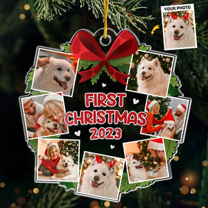 Custom Photo Christmas 2023 - Dog & Cat Personalized Custom Ornament - Acrylic Custom Shaped - Christmas Gift For Pet Owners, Pet Lovers