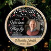 Custom Photo Deep In Our Hearts You'll Always Stay - Memorial Personalized Custom Ornament - Acrylic Round Shaped - Christmas Gift, Sympathy Gift For Family Members