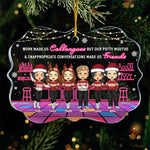 Work Made Us Colleagues - Coworker Personalized Custom Ornament - Acrylic Benelux Shaped - Christmas Gift For Coworkers, Work Friends, Colleagues