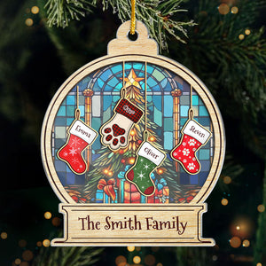 Christmas Is All About Family - Family Personalized Custom Ornament - Acrylic Snow Globe Shaped - Christmas Gift For Family Members