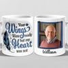 Custom Photo Your Wings Were Ready But My Heart Was Not - Memorial Personalized Custom 3D Inflated Effect Printed Mug - Sympathy Gift For Family Members