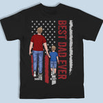 The Best Dad Papa Ever - Family Personalized Custom Unisex Back Printed T-shirt, Hoodie, Sweatshirt - Father's Day, Birthday Gift For Dad, Grandpa