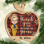 Custom Name Teacher Appreciation Gifts - Personalized Apple Ornament