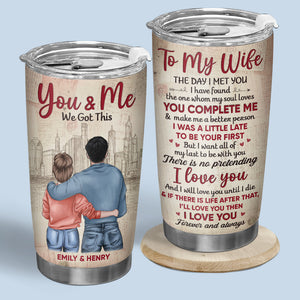 Love Made Us Forever Together - Couple Personalized Custom Tumbler - Gift For Husband Wife, Anniversary