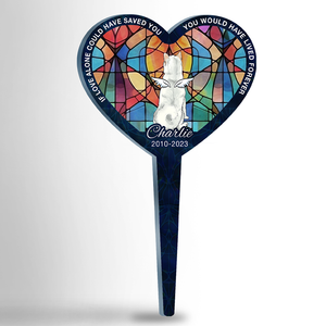 Best Friends Are Never Forgotten - Memorial Personalized Custom Stain Glass Style Acrylic Garden Stake - Sympathy Gift, Gift For Pet Owners, Pet Lovers