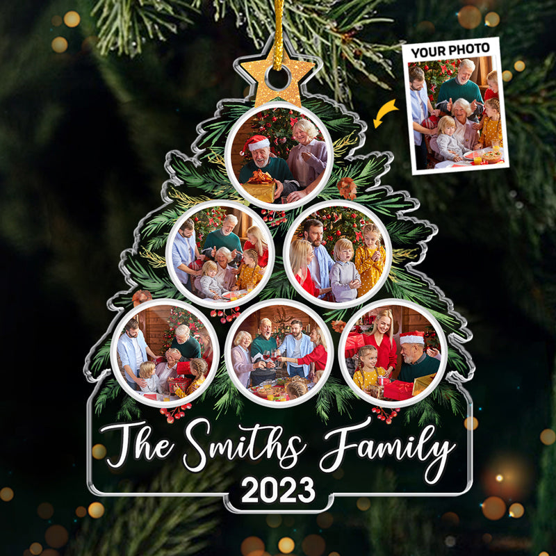 Custom Photo Home Sweet Home - Family Personalized Custom Ornament - Acrylic Custom Shaped - Christmas Gift For Family Members