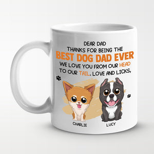 Love You From Head To Tail - Dog Personalized Custom Mug - Gift For Pet Owners, Pet Lovers