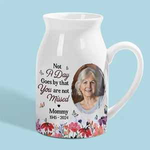 Custom Photo Someone We Love Is In Heaven - Memorial Personalized Custom Home Decor Flower Vase - Sympathy Gift For Family Members