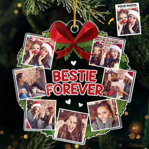 Custom Photo Sister Is The Greatest Gift - Bestie Personalized Custom Ornament - Acrylic Custom Shaped - Christmas Gift For Best Friends, BFF, Sisters
