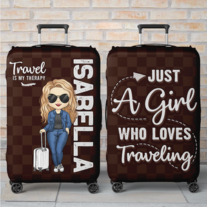 Personalized Custom Luggage Cover - Gift For Traveling Lovers, Travel Essentials For Women, Luggage Covers For Suitcase, Vacation Must Haves, Travel Gifts For Women, Honeymoon Essentials