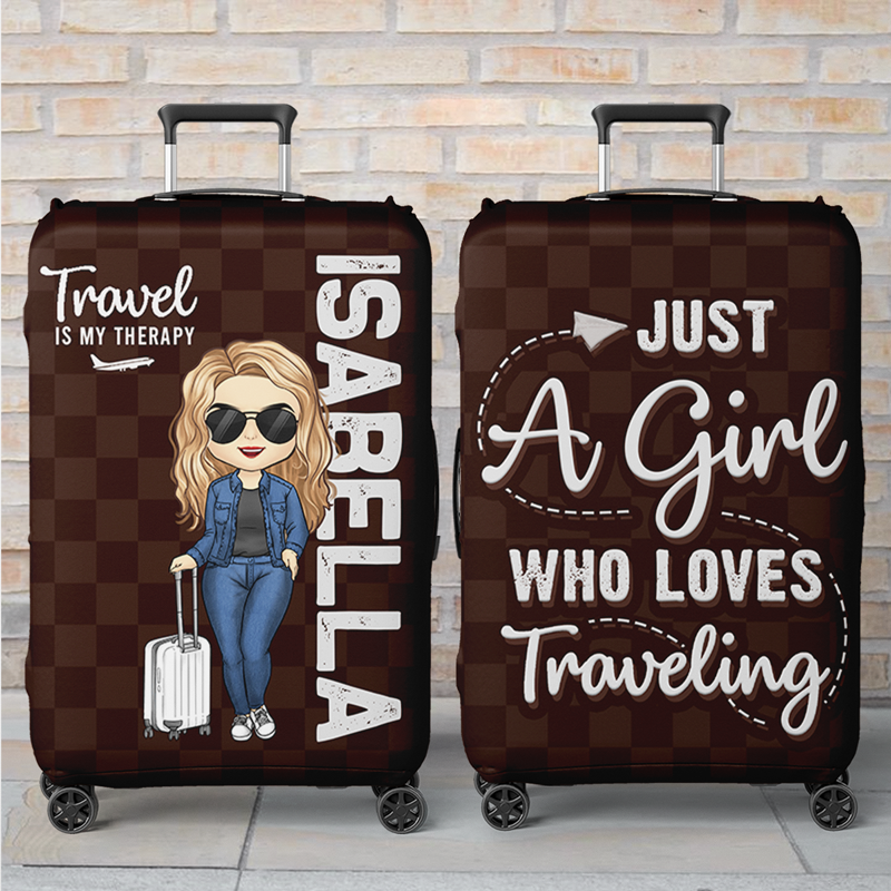 Personalized Custom Luggage Cover - Gift For Traveling Lovers, Travel Essentials For Women, Luggage Covers For Suitcase, Vacation Must Haves, Travel Gifts For Women, Honeymoon Essentials 商品缩略图