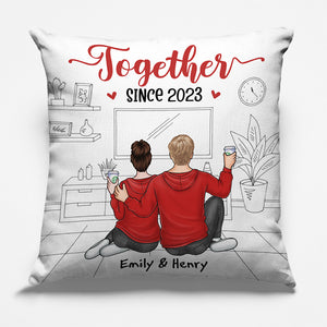 Together Forever - Couple Personalized Custom Pillow - Gift For Husband Wife, Anniversary