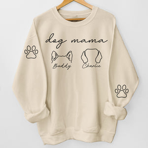 Fur Mama Ever - Dog & Cat Personalized Custom Unisex Sweatshirt With Design On Sleeve - Gift For Pet Owners, Pet Lovers