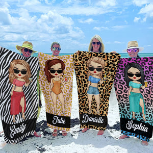 Endless Sun Endless Fun - Bestie Personalized Custom Beach Towel - Gift For Best Friends, BFF, Sisters