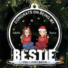 Bestie Not Just For Christmas But For Life - Bestie Personalized Custom Ornament - Acrylic Custom Shaped - Christmas Gift For Best Friends, BFF, Sisters