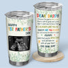 Custom Photo Our Adventures Are About To Start - Family Personalized Custom Tumbler - Father's Day, Birthday Gift For First Dad