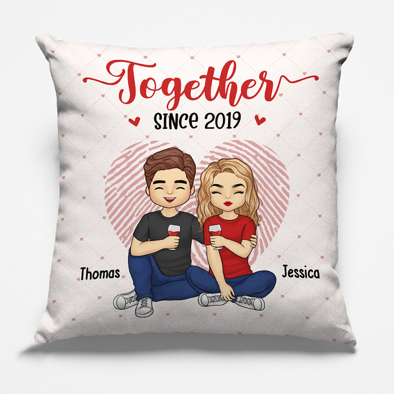 Falling In Love All Over Again - Couple Personalized Custom Pillow - Gift  For Husband Wife, Anniversary