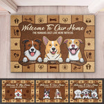The Humans Live Here With Us - Personalized Decorative Mat - Gift For Pet Lovers