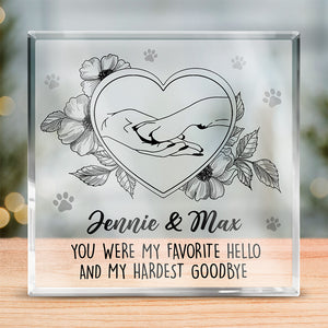 Forever Loyal, Forever Loved - Memorial Personalized Custom Square Shaped Acrylic Plaque - Sympathy Gift, Gift For Pet Owners, Pet Lovers