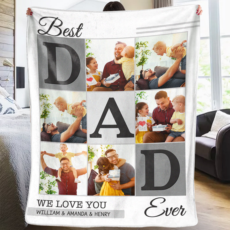 Personalized fleece photo online collage blanket