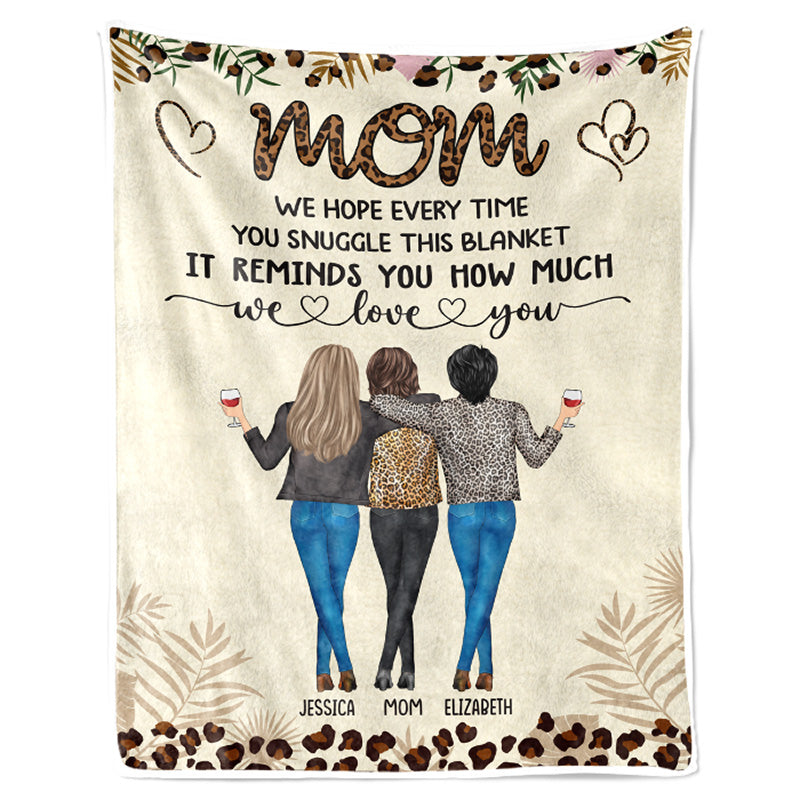 We Love You Mom Blanket, Custom Image Blanket, Blanket For Mom, Gift B