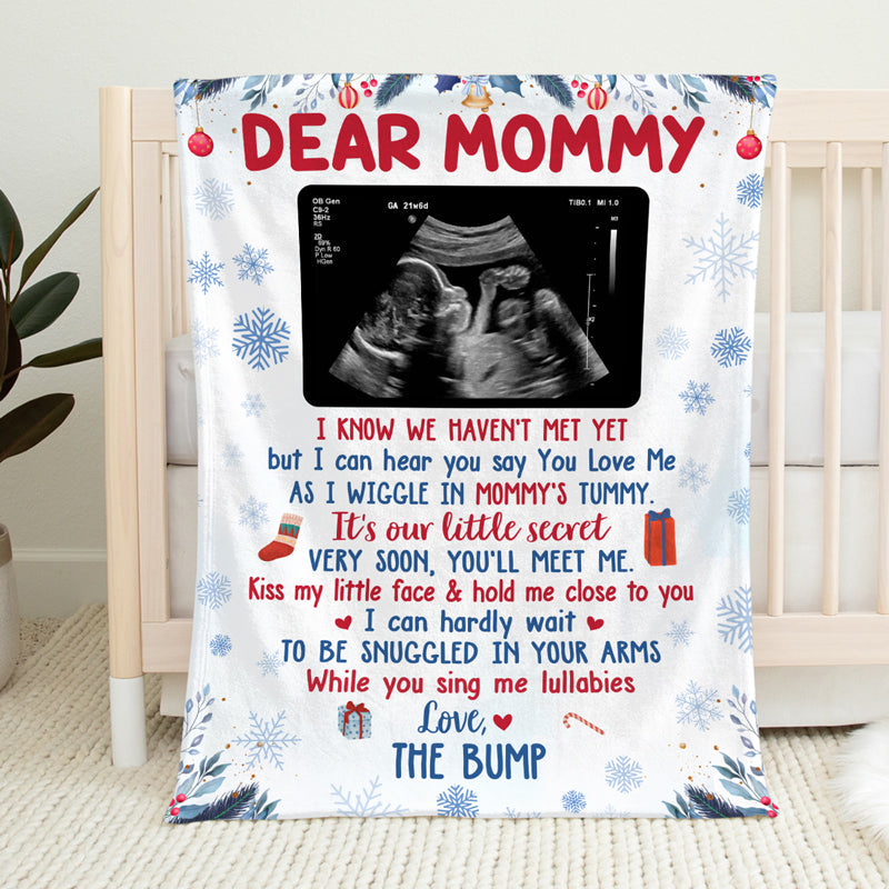 Custom Photo Our Little Secret - Family Personalized Custom Baby Blanket - Christmas Gift For First Parents