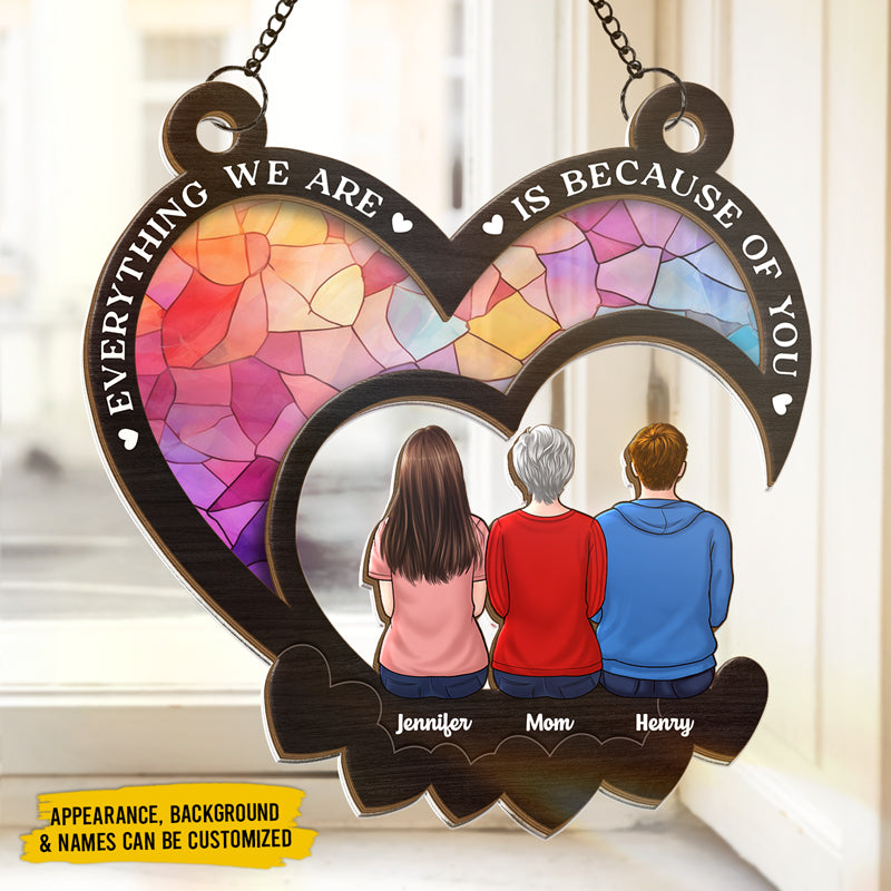 You Will Always Be My Little Girl - Family Personalized Window Hanging Suncatcher - Mother's Day, Gift For Mom