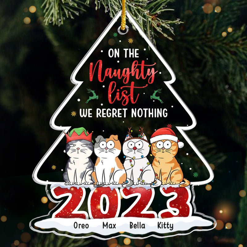 A Furry Little Christmas - Dog & Cat Personalized Custom Ornament - Acrylic Custom Shaped - Christmas Gift For Pet Owners, Pet Lovers