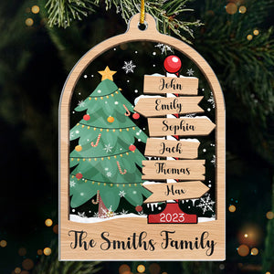 The Most Wonderful Time Of The Year - Family Personalized Custom Ornament - Acrylic Custom Shaped - Christmas Gift For Family Members