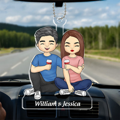 Our Favorite Road Trips - Couple Personalized Custom Car Ornament - Acrylic Custom Shaped - Gift For Husband Wife, Anniversary