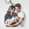 Custom Photo I Love You To The Moon And Back - Couple Personalized Custom Shaped Acrylic Keychain - Gift For Husband Wife, Anniversary