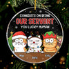 Passez un Noël miaouant ! Décoration personnalisée pour chien et chat ! Forme ronde en acrylique ! Cadeau de Noël pour les propriétaires et les amoureux des animaux.