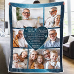 Custom Photo I'm Here By Your Side - Memorial Personalized Custom Blanket - Sympathy Gift For Family Members