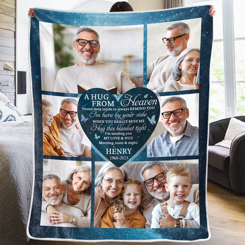 Custom Photo Just Hug This Pillow And Feel Me Here - Memorial Personal -  Pawfect House