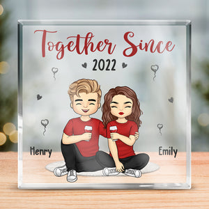 I'm Yours, No Returns Or Refunds - Couple Personalized Custom Square Shaped Acrylic Plaque - Gift For Husband Wife, Anniversary