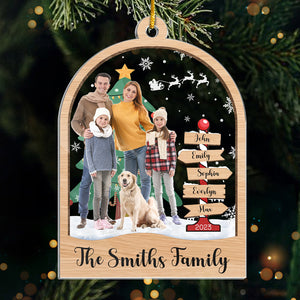 Custom Photo It's The Most Beautiful Time Of The Year - Family Personalized Custom Ornament - Acrylic Custom Shaped - Christmas Gift For Family Members