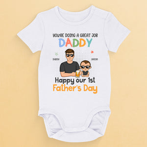 You're Born To Be A Dad - Family Personalized Custom Baby Onesie - Father's Day, Baby Shower Gift, Gift For First Dad