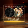 Photo personnalisée sous ce ciel, notre histoire a commencé pour toujours - Lumière LED 3D personnalisée pour couple - Cadeau pour mari et femme, anniversaire