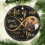 Custom Photo Infinity Love Anniversary Gifts for Couples - Personalized Ceramic Ornament