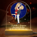 Custom Couple First Meeting Gifts - Personalized 3D LED Light