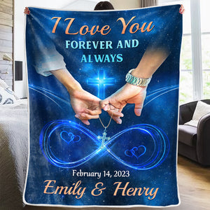 Love You Till The End - Couple Personalized Custom Blanket - Gift For Husband Wife, Anniversary